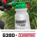 Chapin G390 Hose End Sprayer for Water Soluble Materials, 20 Gallon, 32 Ounce Tank, Finger Control and Backflow Prevention, for Spraying Lawns, Weeds, Insects, Fertilizers, Translucent White
