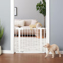 Safety 1st Easy Install Walk-Thru Baby Gate with Door – White, 28” Tall, Fits 29”–38” Doorways