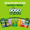GoGo squeeZ Fruit on the Go, Apple Apple, 3.2 oz (Pack of 20), Unsweetened Fruit Snacks for Kids, Gluten Free, Nut Free, and Recloseable Cap, BPA Free Pouches (Packaging May Vary)