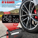 R8 Tire Inflator Portable Air Compressor, DC 12V Air Compressor Portable with Large Dual Digital Screen, 3X Faster Inflation Air Pump for Car, Bike, Ball, Motor