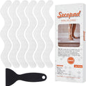 Anti Slip Shower Stickers, Adhesive Decals Safety Strips Scraper for Bath Tub, Shower, Stairs, 24 Pieces (Clear)
