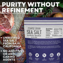 Sea Salt Superstore Coarse Sea Salt for Grinder Refill, Coarse Grain Kosher, Non-Iodized Unrefined Baja Salt for Cooking, Mineral-Rich, 14 oz Bag
