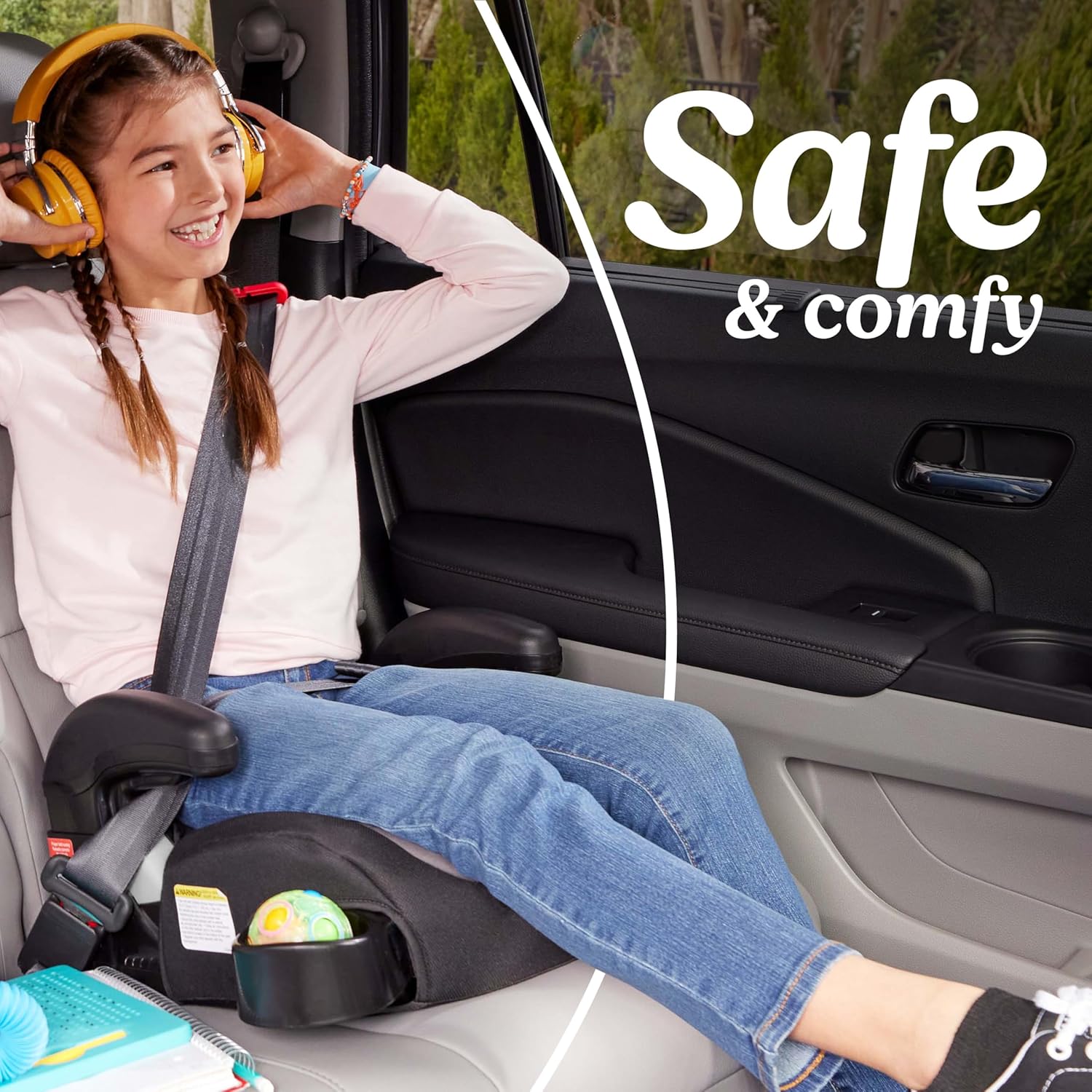 Backless Booster Car Seat TurboBooster 2.0 – Denton | Ages 4–10, 40–100 lbs