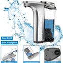 Automatic Soap Dispenser, Touchless Dish Soap Dispenser 17oz/500ml with Infrared Sensor, 5 Adjustable Soap Levels, Liquid Dispenser for Bathroom Kitchen (Silver)