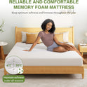 EGOHOME 10 Inch Queen Mattress, Memory Foam Mattress in a Box with Cooling Green Tea Gel, Relieve Pressure with Medium Support, CertiPUR-US Certified, 80''L x 60''W, White