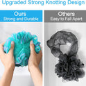AmazerBath Loofah Sponge 75g/Piece, Exfoliating Bath Sponge Body Scrubber - Loofa Set of 4 Flower Color (Large, Green-Purple)