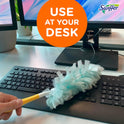 Swiffer Dusters Refill for Cleaning, Made by SWIFFER, Feather & Microfiber Duster Disposable Alternative, for Dusting Furniture, Blinds, Ceiling Fans, Walls, Helps Remove Allergens, Unscented, 18ct