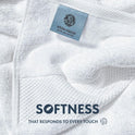 Luxury White Hand Towels - Soft 100% Turkish Cotton | Highly Absorbent Hotel spa Bathroom Towel Collection | 16x30 Inch | Set of 6