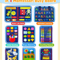 Exorany Busy Board Montessori Toys for Toddler Boy Birthday Gifts, Busy Book Sensory Learning Toys for Toddlers, Toddler Boy Airplane Car Travel Toy Educational Activities