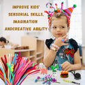 Pipe Cleaners Craft Bulk,Kids Toys & Games Gifts,200pcs Arts Crafts,Chenille Stems Art Supplies for Projects Creative DIY Room Decor,Christmas Decorations,Juegos para Niños Fidget Toys for Ages 5-7