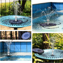 AISITIN 3.5W Solar Fountain Pump for Water Feature Outdoor DIY Solar Bird Bath Fountain with Multiple Nozzles, Solar Powered Water Fountain for Garden, Ponds, Fish Tank and Aquarium