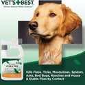 Vet's Best Natural Flea and Tick Yard and Dog Kennel Spray, Plant Safe Tick Spray for Yard with Ready-to-Use Hose Attachment, Mosquito Repellent with Natural Oils, Flea Prevention for Dogs, 32 oz