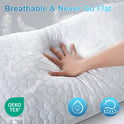 QUTOOL Cooling Pillow for Sleeping 2 Pack, Luxury Shredded Memory Foam Bed Queen Pillows Set of 2, Cool Pillow for Hot Sleepers Adjustable Firm Pillow for Side, Back, Stomach Sleepers Soft Yet Support