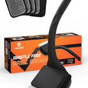 MEKER Grill Brush Bristle Free, Grill Cleaner Brush with 5 BBQ Replacement Head for Cast Iron, Stainless Steel Grates, Safe Grill Scraper Outdoor BBQ Grill, Black