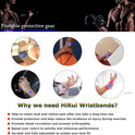 HiRui 2 Pack Wrist Compression Strap and Wrist Brace Sport Wrist Support for Fitness, Weightlifting, Tendonitis, Carpal Tunnel Arthritis, Pain Relief-Wear Anywhere-Adjustable (Black)
