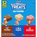 Rice Krispies Treats Mini Crispy Marshmallow Squares, Kids Snacks, Lunch Snacks, Variety Pack, 20.1oz Box (52 Bars)