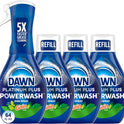 Dawn Powerwash Gain Original Dish Spray, Liquid Dish Soap, Dish Soap Refill, , 1 Starter Kit + 3 Refills, 64 Fl Oz Total (16 fl oz/bottle)