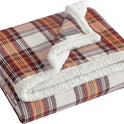 Eddie Bauer - Blanket, Soft Reversible Sherpa & Brushed Fleece Bedding, Perfect for Lounging, Dorm Essentials (Edgewood Plaid Red)