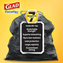 Glad Large 30 Gallon Trash Bags, Clorox Mountain Air Heavy Duty Garbage Bags, Forceflex with Drawstring, 50 Count (Packaging May Vary)