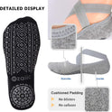 Ozaiic Yoga Socks for Women Non-Slip Grips & Straps, Ideal for Pilates, Pure Barre, Ballet, Dance, Barefoot Workout