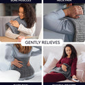 GENIANI XL Electric Heating Pad for Back Pain & Cramps Relief, Electric Throw, Birthday Christmas Gifts for Women, Men Auto Shut Off, Machine Washable, Heat Pad for Neck & Shoulder, 12×24", Tabby Gray