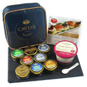 OLMA Caviar Taster Gift Set - 4 oz (112g) of Caviar, Includes 8 Varieties of Caviar Fish Roe (Beluga Hybrid, Osetra, Kaluga Royal, Hackleback, & more), Mini Blinis, Creme Fraiche & Serving Spoon