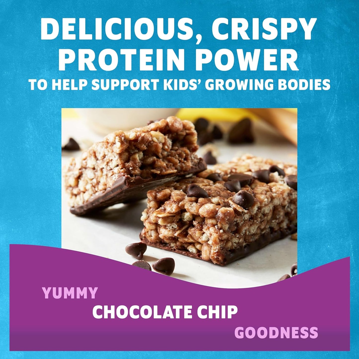 Zbar Protein - Chocolate Chip - Crispy Snack Bars - Made with Organic Oats - Non-GMO - 5g Protein - Gluten Free Protein Bars (15 Pack)