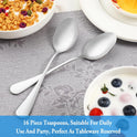 Teaspoon Set,16 Piece 6.7" Spoons Silverware, Premium Food Grade Stainless Steel Tea Spoons, Durable Small Spoon, Good Teaspoons, Kitchen Dessert Spoon Set, Mirror Finish & Dishwasher Safe