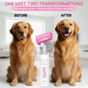 BioSilk for Dogs Silk Therapy Detangling Plus Shine Mist for Dogs | Best Detangling Spray for All Dogs & Puppies for Shiny Coats and Dematting | 8 Oz Bottle (Packaging May Vary),WHITE (Pack of 1)