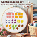 Bradove Classic Embroidery Stitches Practice Kit, Embroidery Kit for Beginners, Beginner Embroidery Kit for Adults, Hand Embroidery Kit for Kids, Stitches Kit