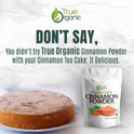 True Organic Pure Ceylon Cinnamon Powder, 1 lb, Premium Grade, Gluten Free, USDA & Kosher Certified, Organic Ground Cinnamon powder, Non-GMO, Ceylon Premium Quality