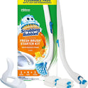 Scrubbing Bubbles Toilet Bowl Brush and Holder with Cleaner Refill Pads, Fresh Brush Toilet Wand Starter Kit, Cleans Limescale & Fights Odors, Citrus Scent, 1 Wand + 4 Refills + 1 Stand