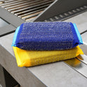 Scrub Daddy BBQ Grill Cleaner Kit - Bristle Free Grill Brush with Refill + Scour Daddy Steel Sponge - Temperature-Controlled Tools - Cut Through Charred Buildup (4 Count)