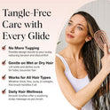 Kitsch Detangler Brush – Flexible Curly Hair Brush for Women, Men & Kids | Detangling Hairbrush with Bendable Frame and Ultra-Smooth Bristles for Wet or Dry Strands - Terracotta