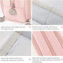 CICIMELON Large Capacity Pencil Case 3 Compartment Pouch Pen Bag for School Teen Girl Boy Men Women (Pink)