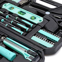 Basics Household Tool Kit With Storage Case, 142 Piece, Turquoise, 13.39 x 9.25 x 2.95 inch