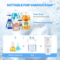 2 Pack Automatic Foaming Soap Dispenser,Touchless Foam Soap Dispenser,12.8oz Rechargeabled Wall Mounted Smart for Bathroom and Kitchen Dish Soap,Easy for Toddlers(White)