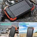 BLAVOR Solar Charger Power Bank 10,000mAh, Portable Wireless Charger, 20W Fast Charging External Battery Pack with USB C for Cell Phones, Solar Panel Charger with Dual Flashlight for Camping