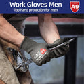 Schwer ProGuard Highest Level Cut Resistant Work Gloves PR3326 for Extreme Protection，ANSI A9 Cut Gloves with Reinforced Thumb, Non Slip, Breathable, Durable, Touch-screen, Non PFAS, Black 1 Pair（L）
