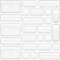 Vtopmart 25-Piece Clear Plastic Drawer Organizer Set – 4 Size Non-Slip Storage Bins for Bathroom, Kitchen, Makeup, Vanity & Office Drawers
