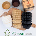 Non-stick 200pcs Standard Cupcake Liners for Baking, Natural, Food-grade Cupcake Wrapper, Greaseproof Parchment Muffin Liners