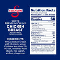 Swanson White Premium Chunk Chicken Breast with Rib Meat in Water, 4.5 oz. (Pack of 4)