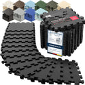 bemaxx Gym Mats Set - 18 pcs EVA Interlocking Foam Floor Tiles (12.6"x12.6"x0.4") 18sqft Protective Gym Flooring Sports Home Workout Exercise Mats Puzzle Garage Fitness Play-Room Garage Pool Treadmill