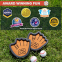 Toss and Catch Ball Game Set - Easy to Use Sticky Balls & Beginner Baseball Training Glove - Premium Toy Paddle Fits All Hand Sizes From Toddlers to Teens & Adults - Fun Gift Idea for Boys and Girls