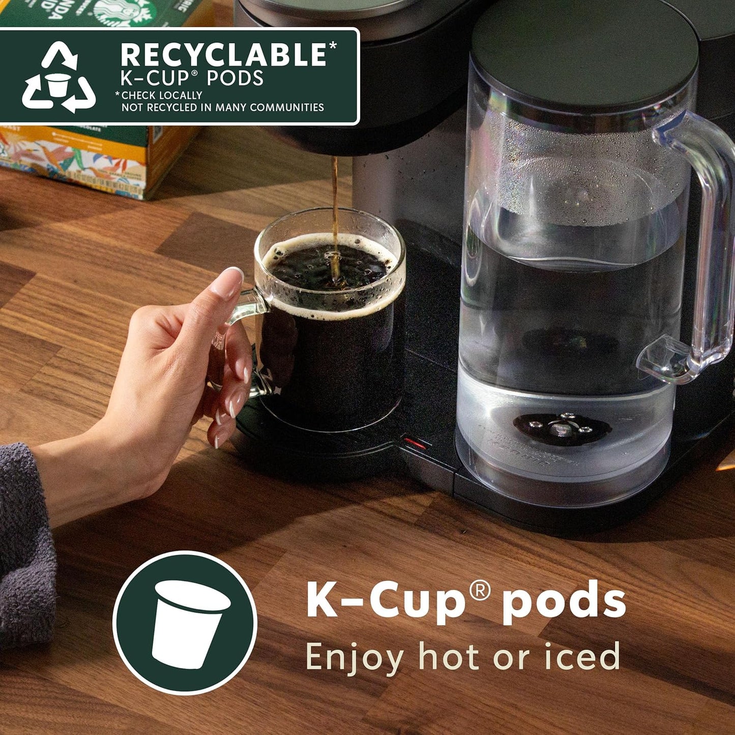 Starbucks K-Cup Coffee Pods, Starbucks Blonde Roast Hot or Iced Coffee, Veranda Blend, 40 Keurig Pods
