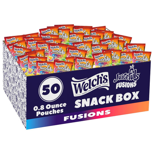 Welch's Fruit Snacks, Juicefuls Fusions, Assorted Fruit Flavor, Bulk Pack, Gluten Free, Natural Colors & Flavors, 0.8oz (Pack of 50)