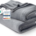 Bedsure GentleSoft Fleece Bed Blankets Queen Size Grey - Soft Warm Winter Blanket Lightweight Cozy Luxury Microfiber, Room Home Decor Decorations Gifts for Women and Men, 90x90 inches