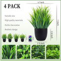 Der Rose Fake Plants 4 Packs Artificial Plants Small Faux Plants Black Bathroom Accessories for Halloween Bathroom Home Kitchen Coffee Table Office Desk Decor Indoor