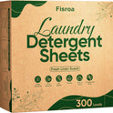 Travel Laundry Detergent Sheets Fisroa 300 Loads Eco-friendly Washing Detergent Sheets Plastic-Free Washer Sheets, Fresh Linen Scent Liquidless Laundry Sheets Strips for Camping Dorm