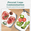 Cutting Boards for Kitchen - BPA-Free Chopping Board - Different Sizes & Non Slip Handles - Reversible, Large Cutting Board Set - Unique Gifts for Cooks Who Have Everything - 3-Pack Gray